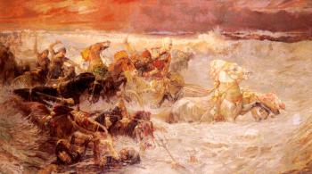 費德裡科 亞瑟 佈裡奇曼 Pharaoh's Army Engulfed by the Red Sea 費德裡科 亞瑟 佈裡奇曼 Pharaoh's Army Engulfed by the Red Sea